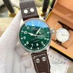AAA Replica IWC Big Pilots Green Dial Stainless steel Watches 45mm